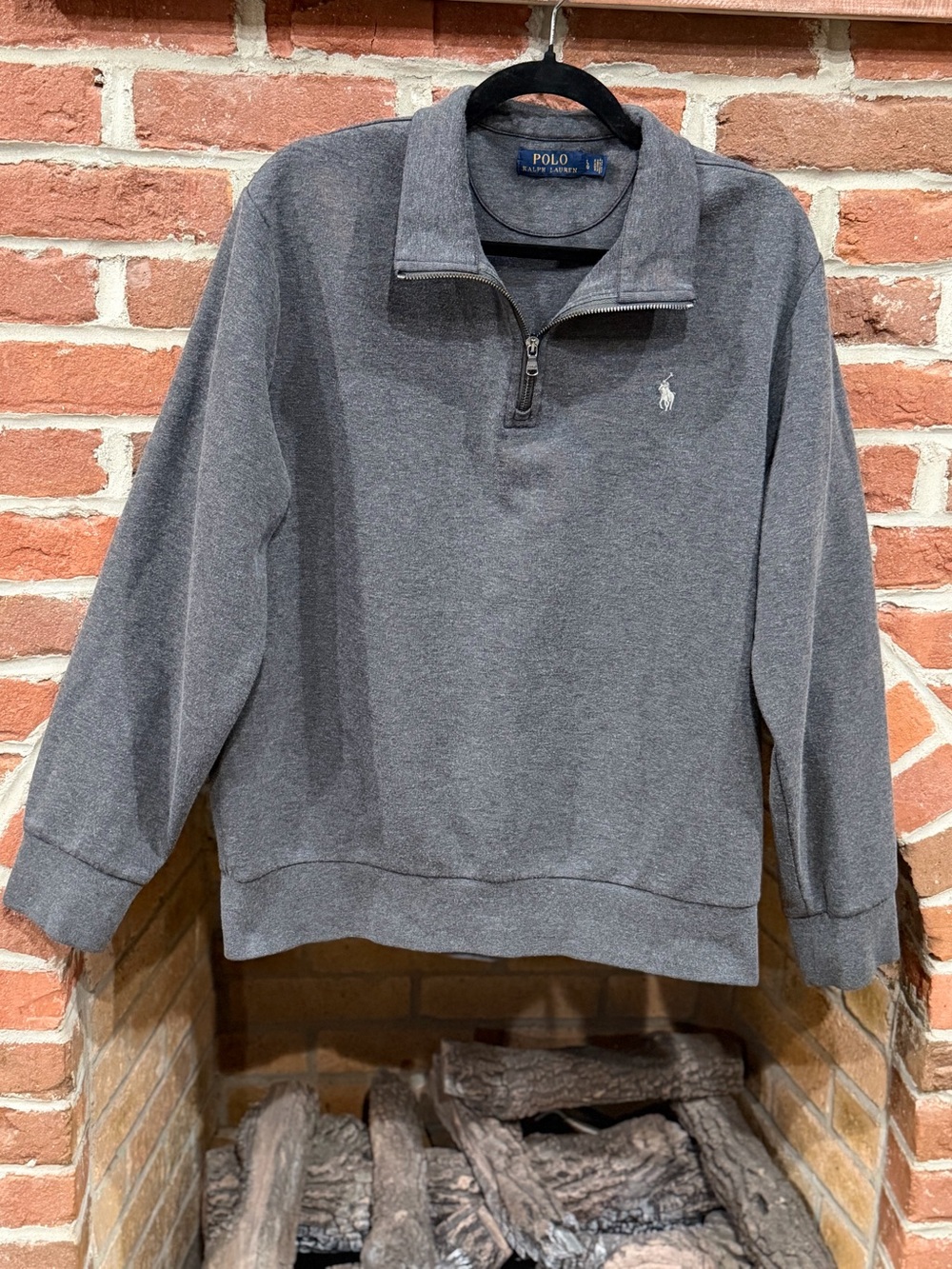 Ralph Lauren Gray Half-Zip Pullover Sweatshirt